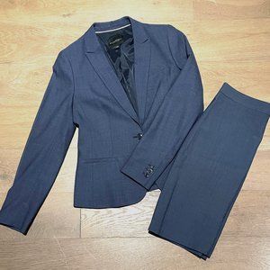 BR Classic-Fit Lightweight Wool Navy Blazer & Skirt (w/ FREE SHIRTS!)